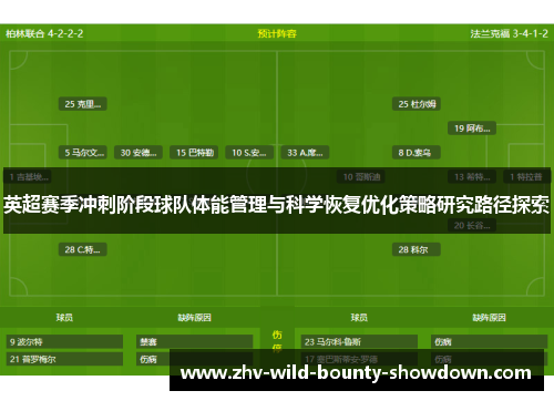 英超赛季冲刺阶段球队体能管理与科学恢复优化策略研究路径探索